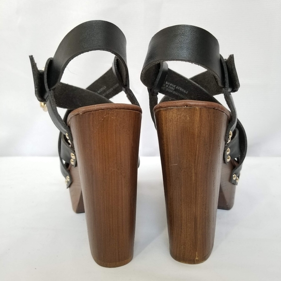 Mossimo Platform Heels Black Brown Woodgrain 6.5 - Picture 5 of 7